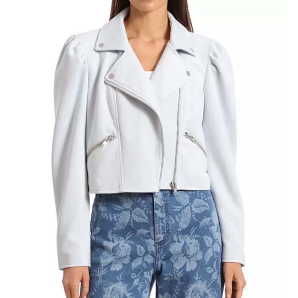 NWT Bagatelle Faux Suede Light Blue Moto Jacket XL